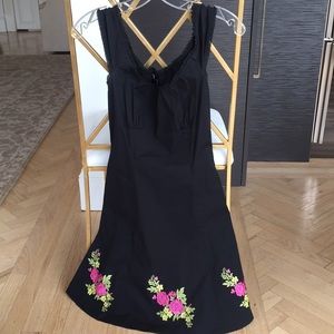Betsy’s Johnson black flower dress, size 8